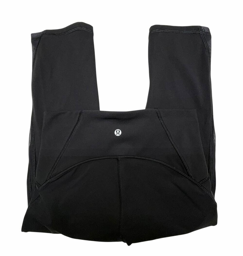Lululemon Wunder Under Crop Leggings Women’s Size 6 Black High Rise Capri Yoga